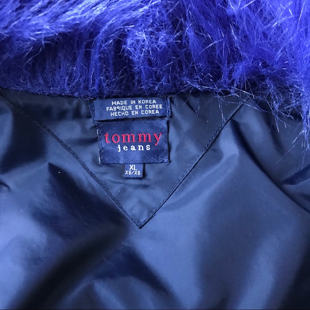 Tommy Girl Tommy Jeans Purple Faux Fur Vest - Picture 2 of 7